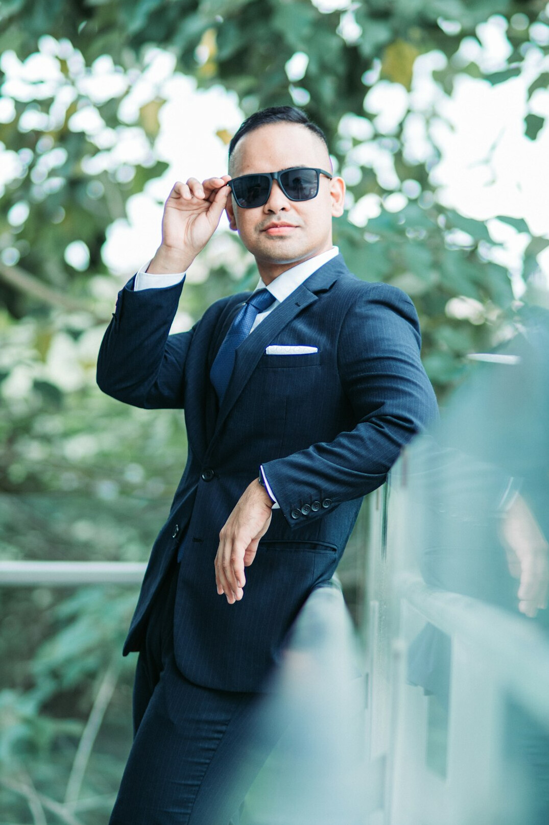 Studio portrait of a Malay businessman in a suit